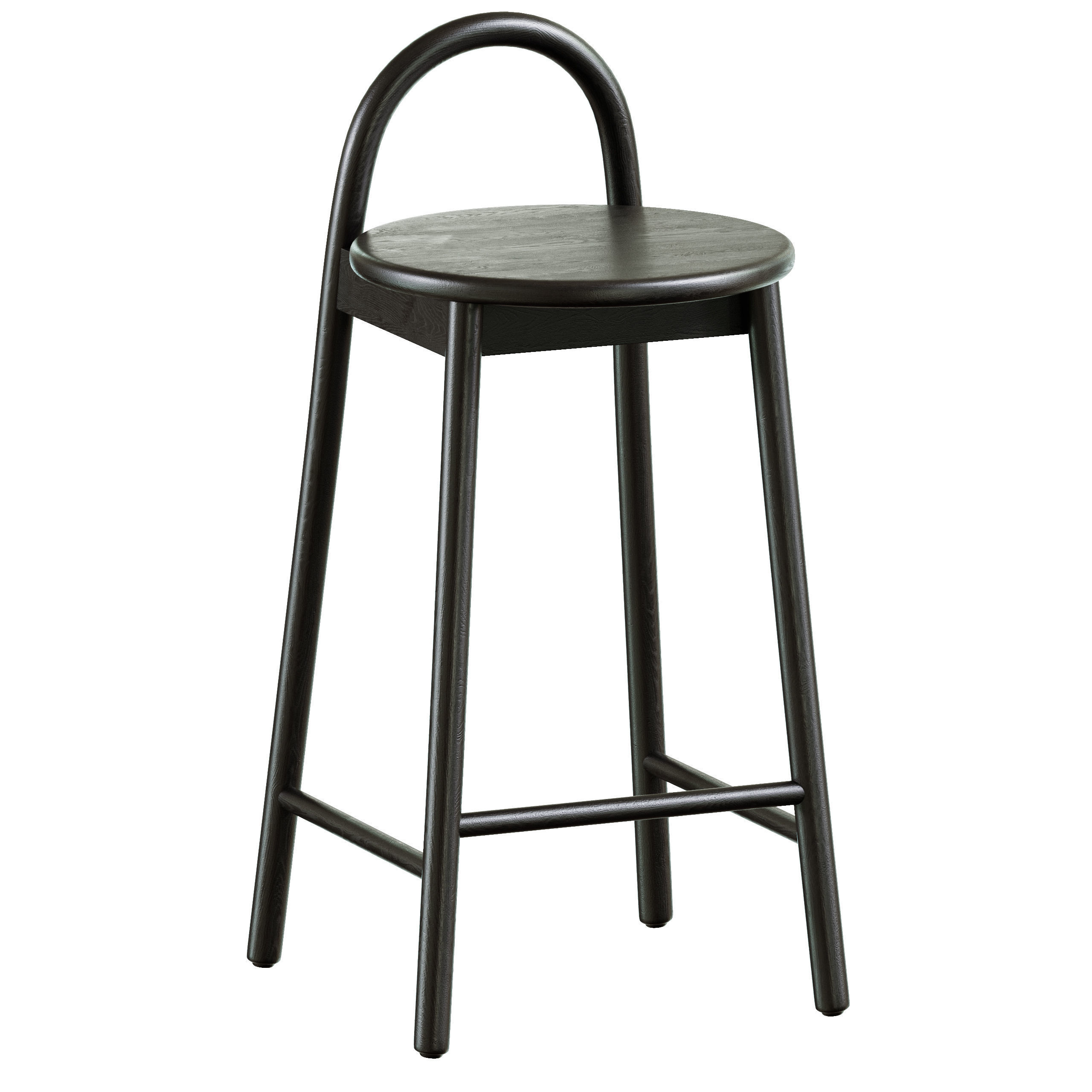 Half bar stool Circle 3D model_2