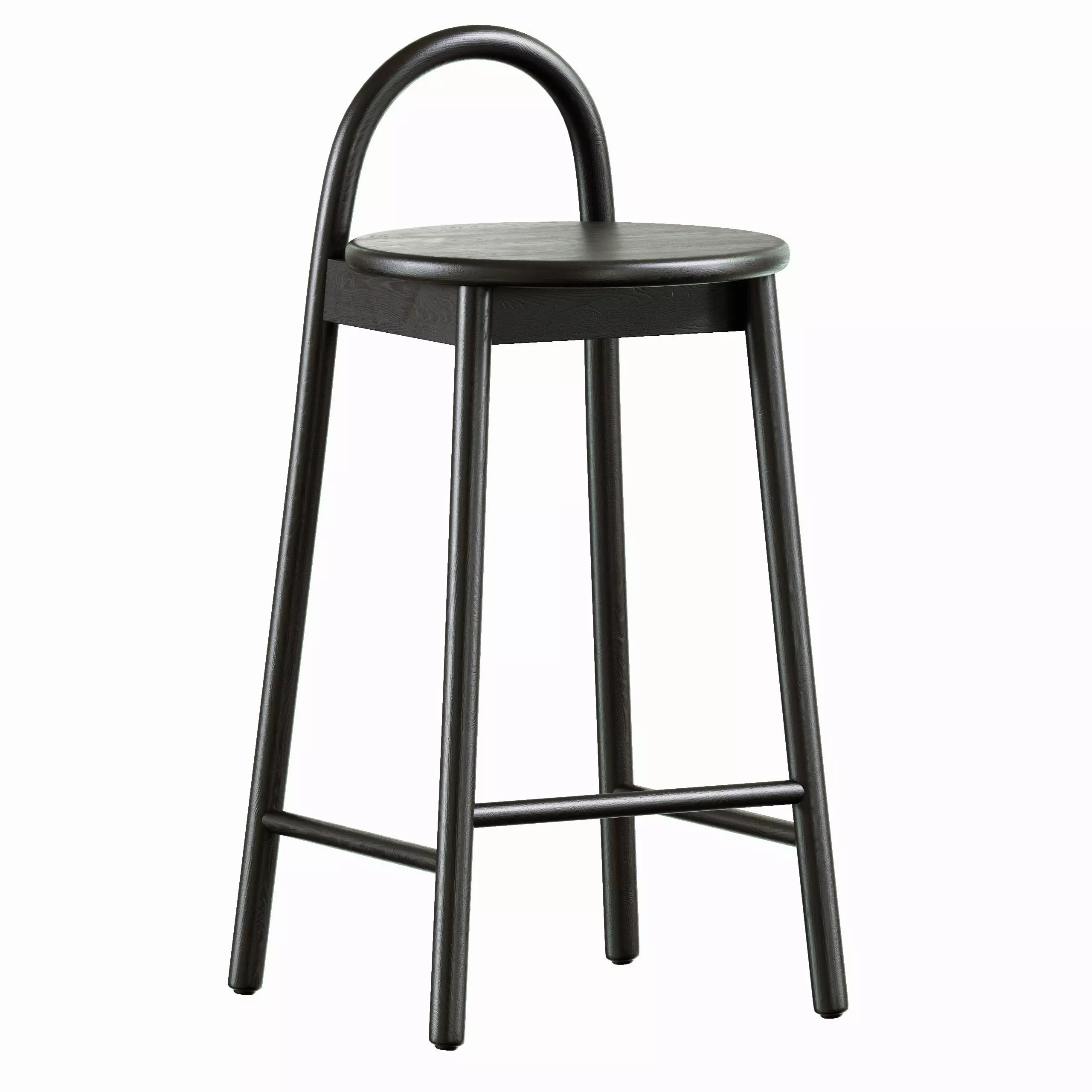 Half bar stool Circle 3D model_0