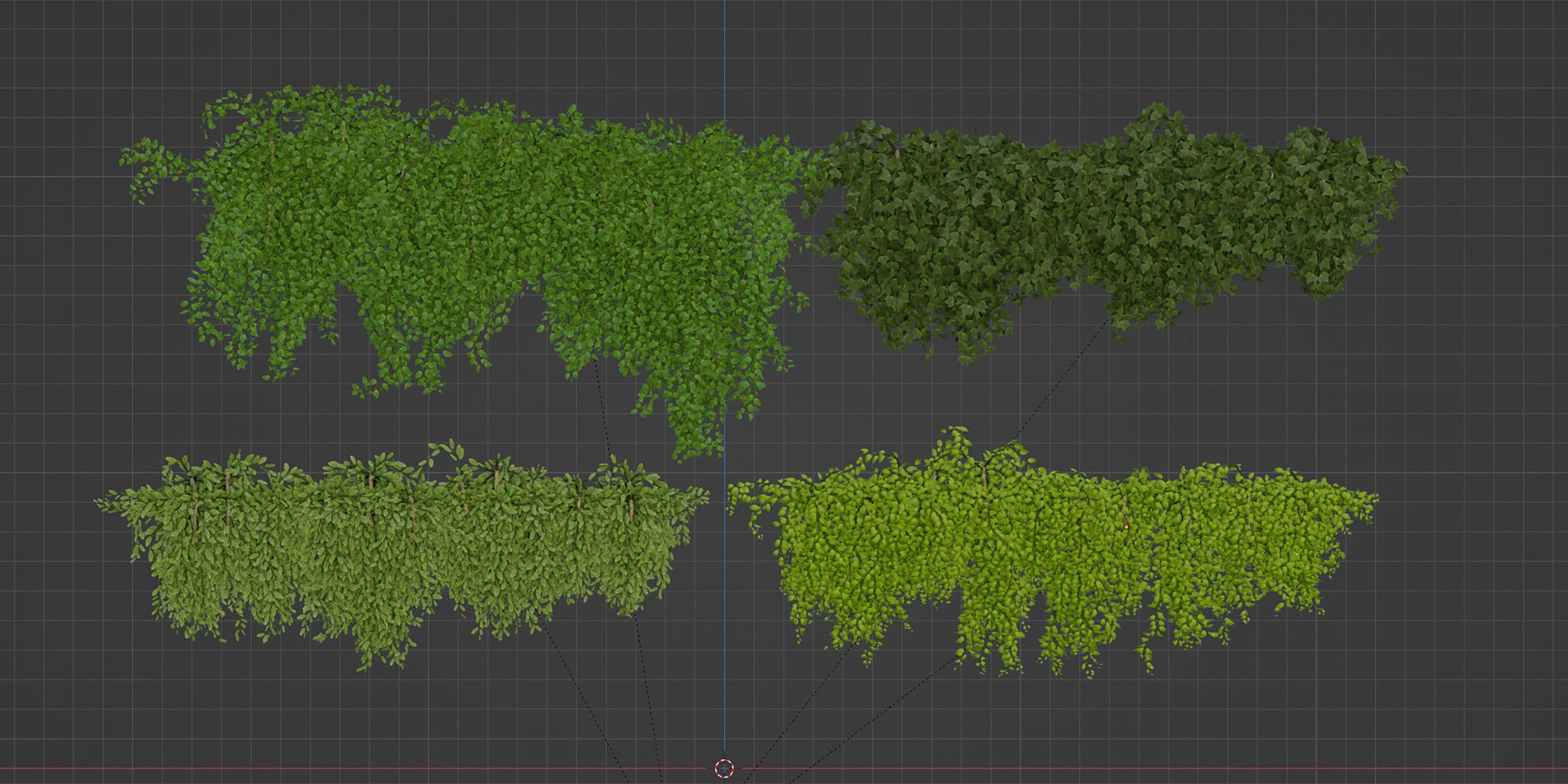 Hanging wall plants collection vol 64-Blender 3D model_10