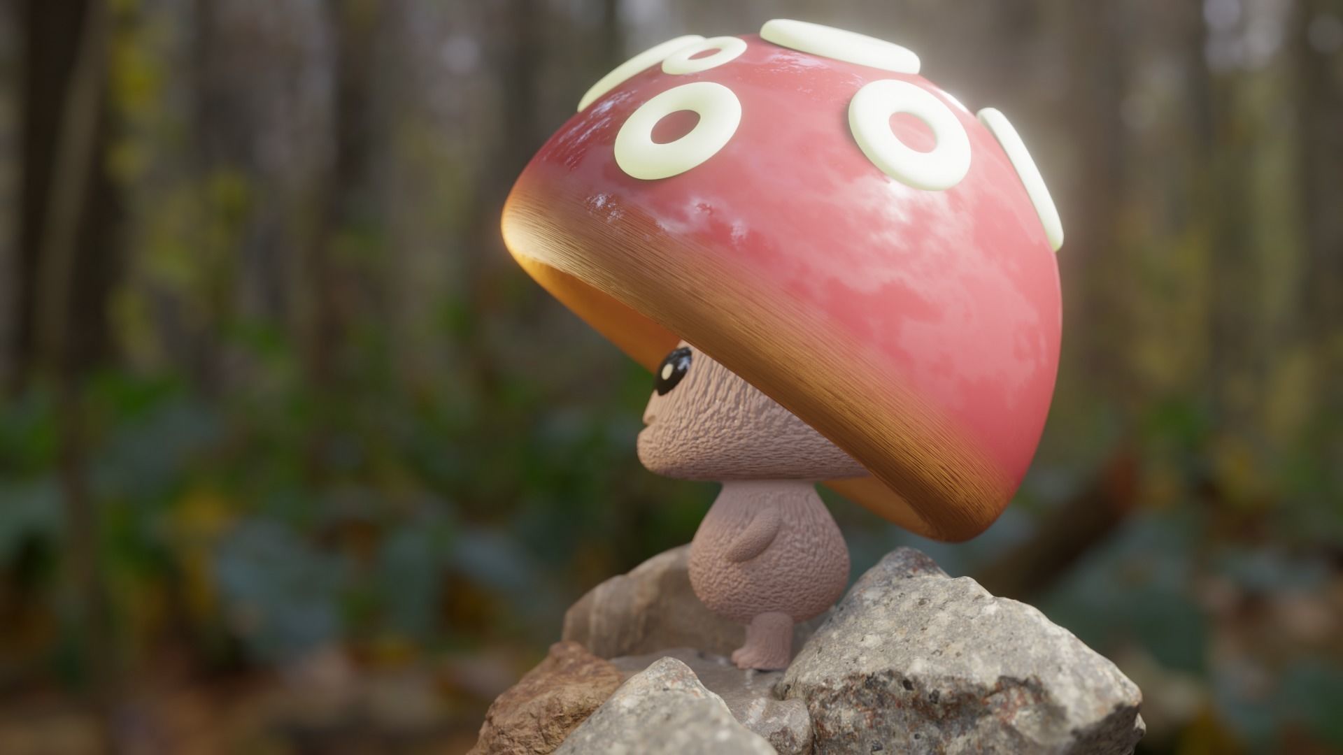 Mushroom Baby 3D print model_1