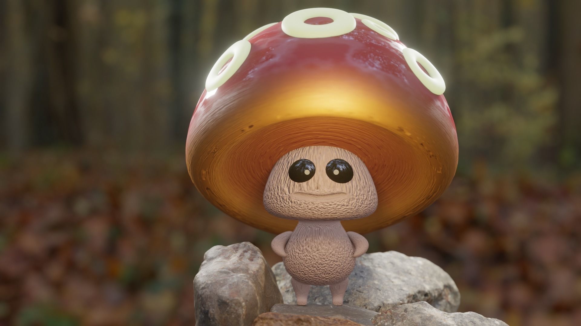 Mushroom Baby 3D print model_2