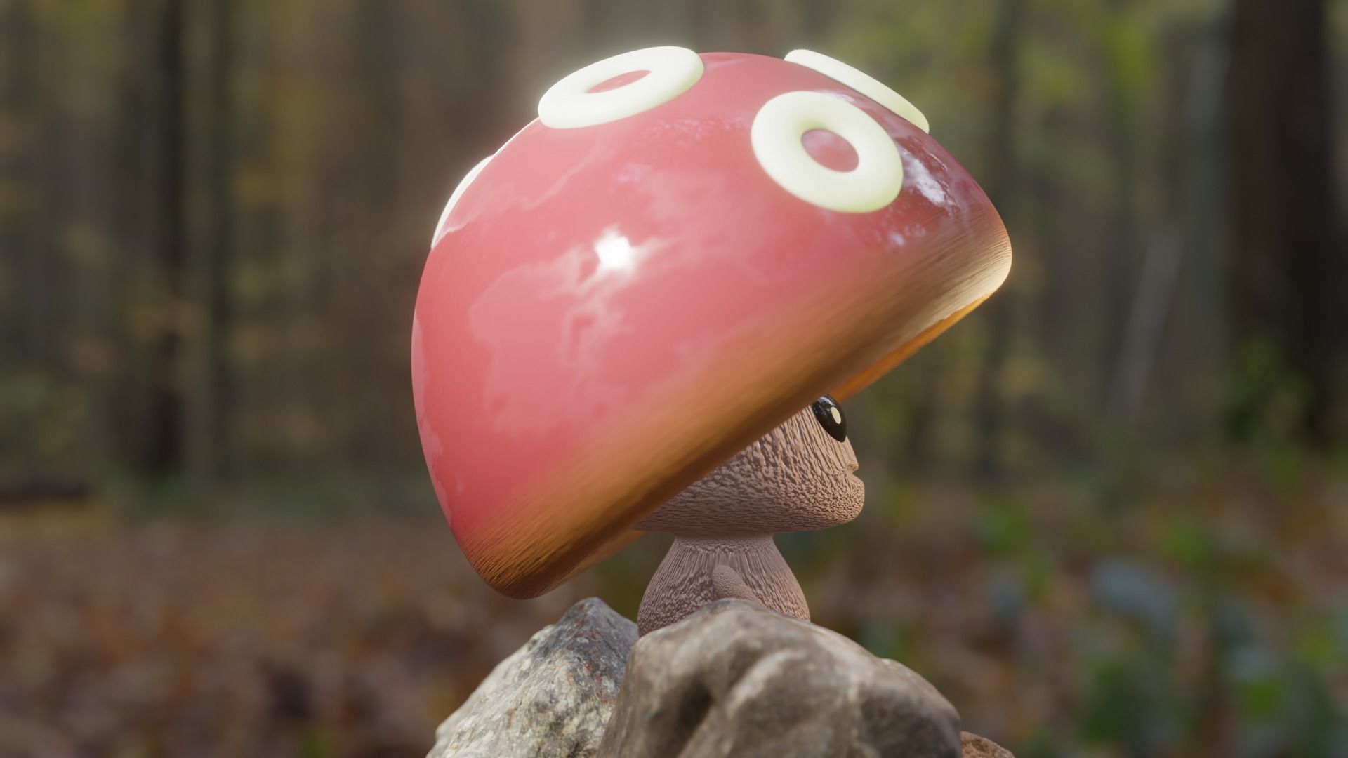 Mushroom Baby 3D print model_3