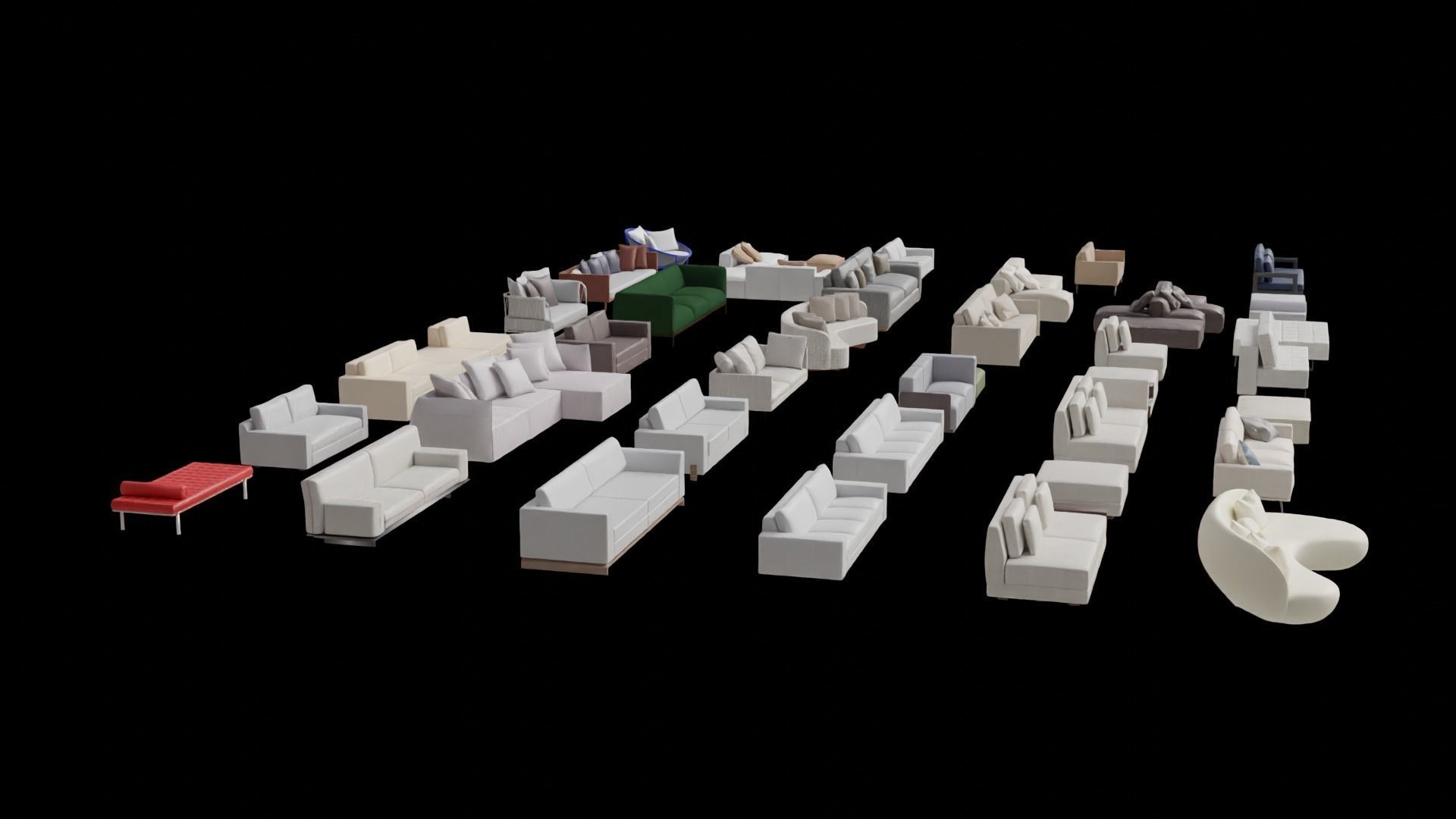 Asset Sofa Model 3D Free 3D model_3