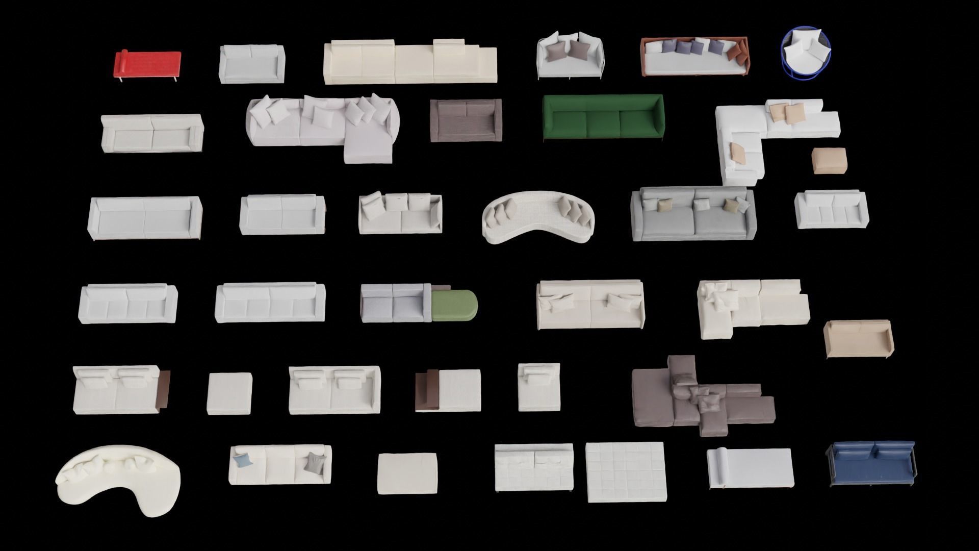 Asset Sofa Model 3D Free 3D model_4