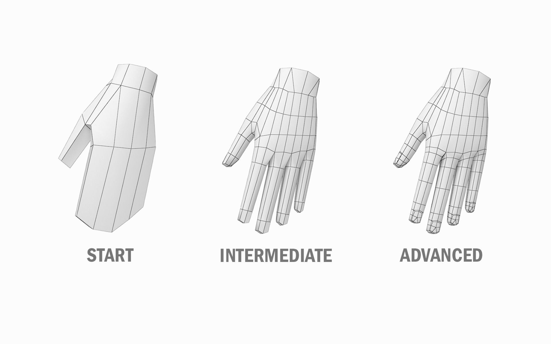 Natural Female in A-Pose Base Mesh 3D model_19