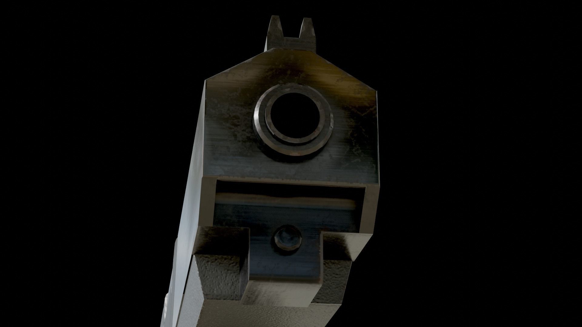 Handgun Low-poly 3D model_5