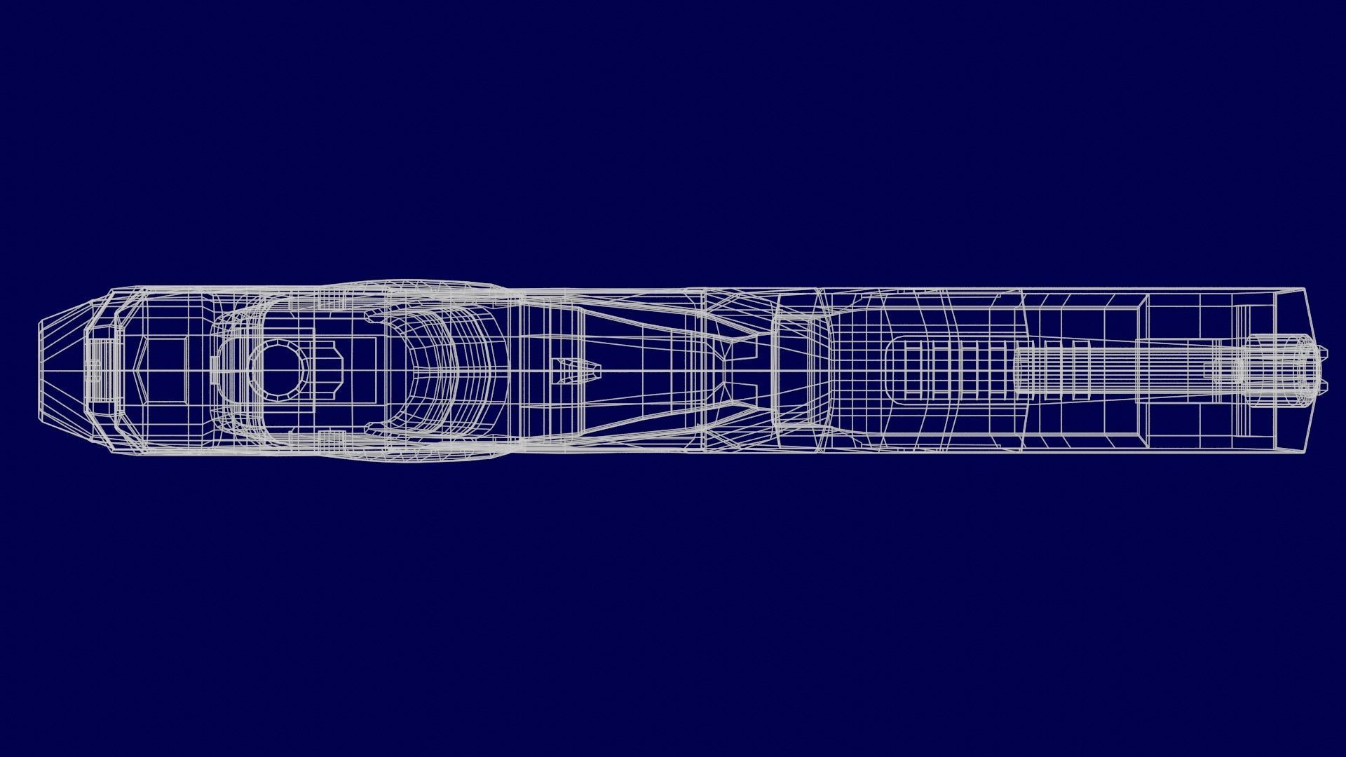 Handgun Low-poly 3D model_9