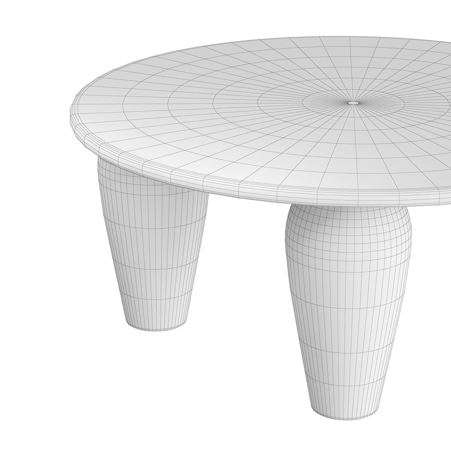 Mixed Reclaimed Wood Round Coffee Table 3D model_6