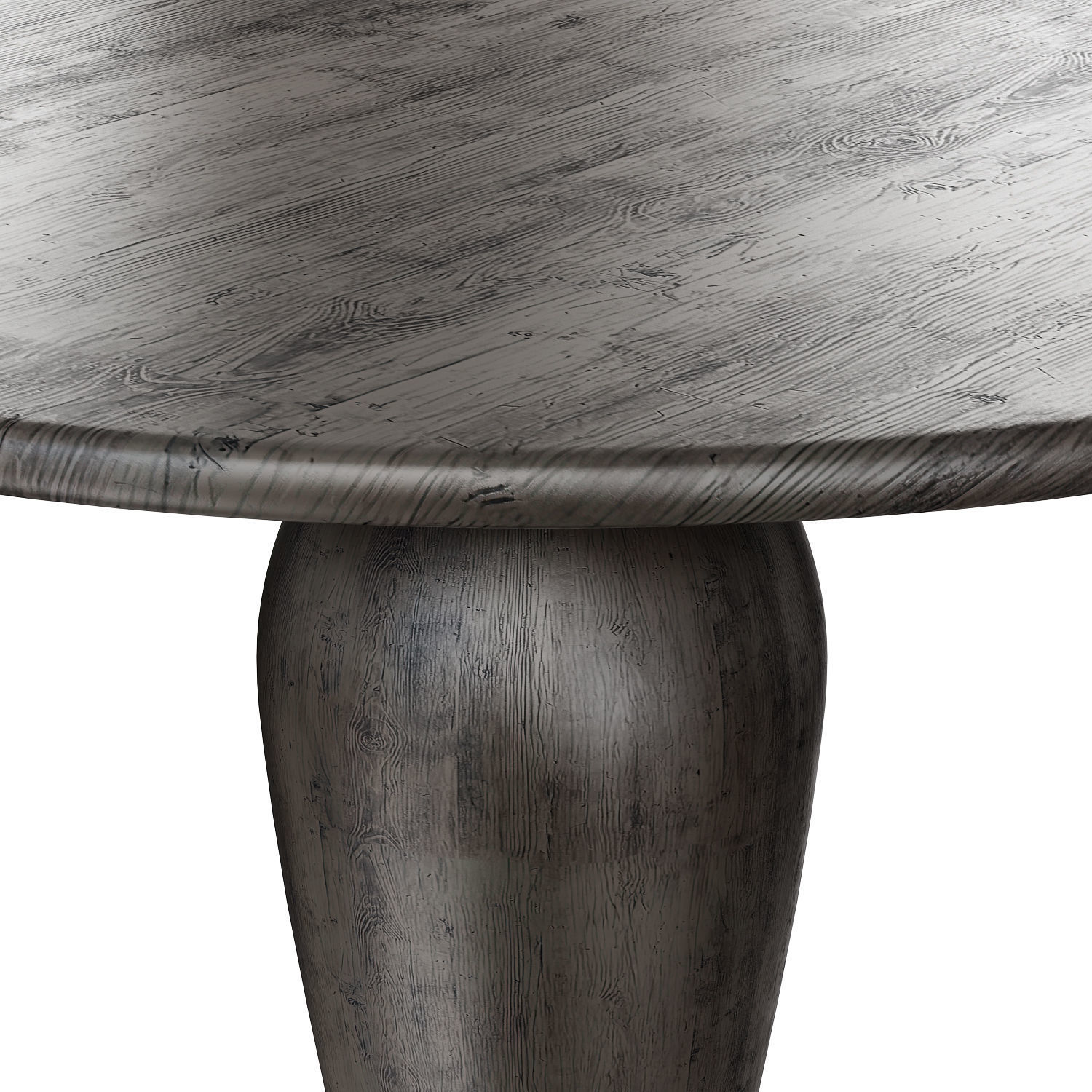 Mixed Reclaimed Wood Round Coffee Table 3D model_2