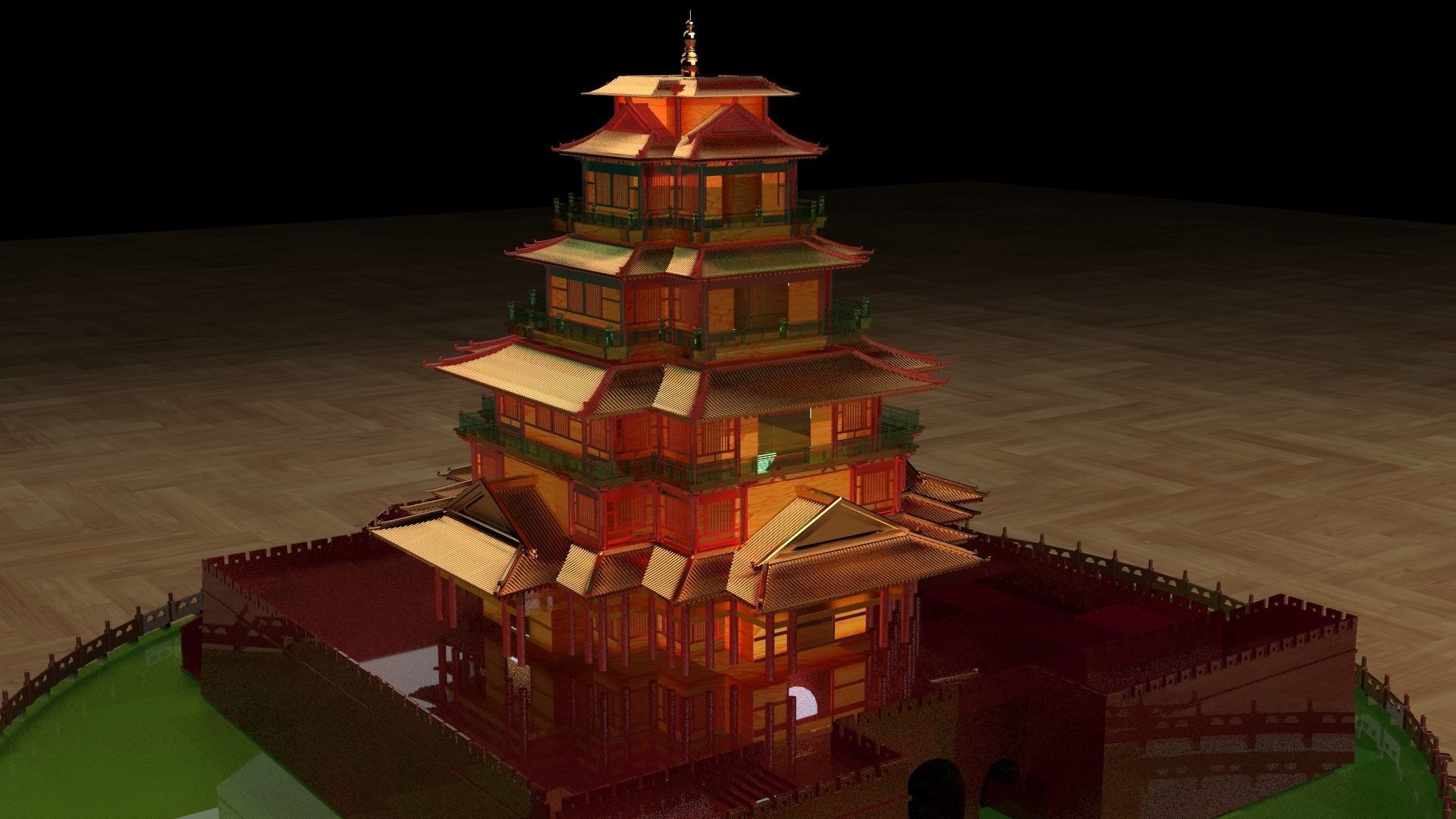 Chinese ancient house  3D model_4