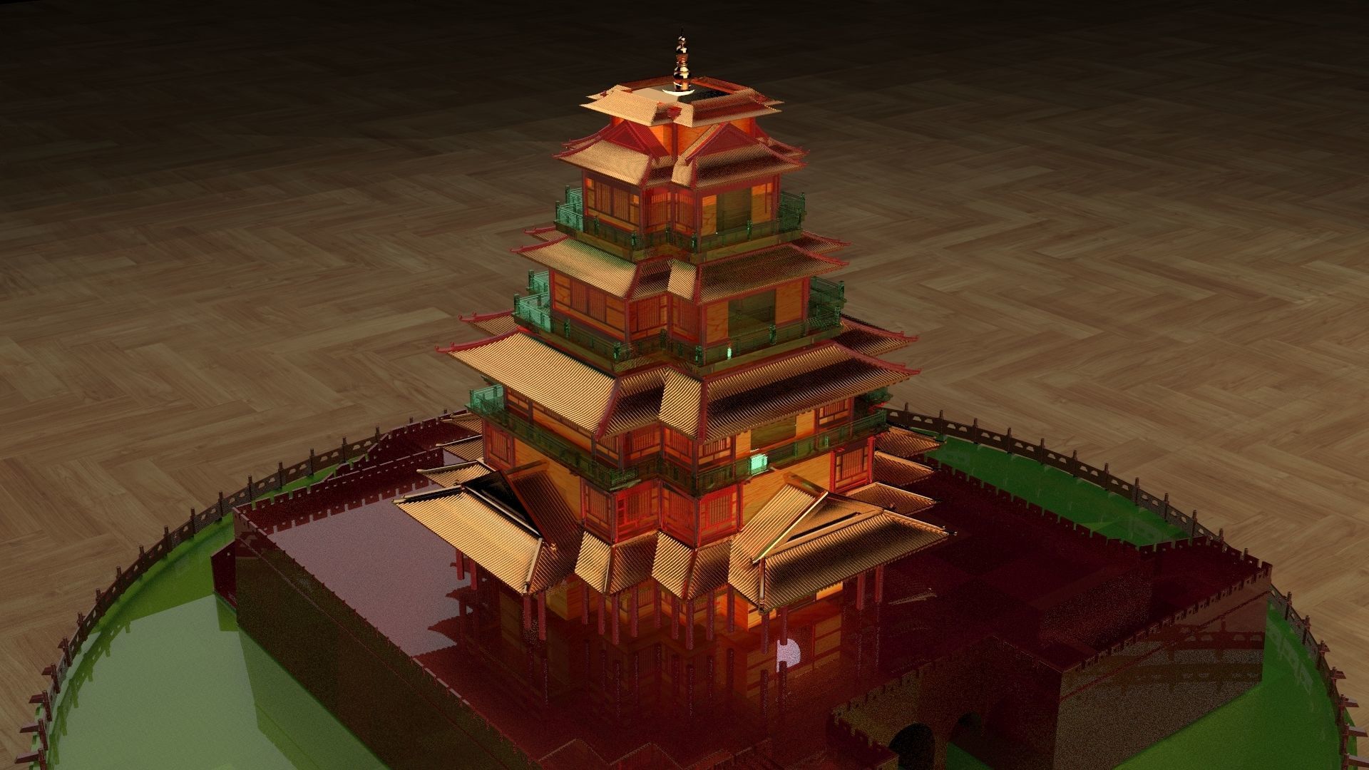 Chinese ancient house  3D model_2