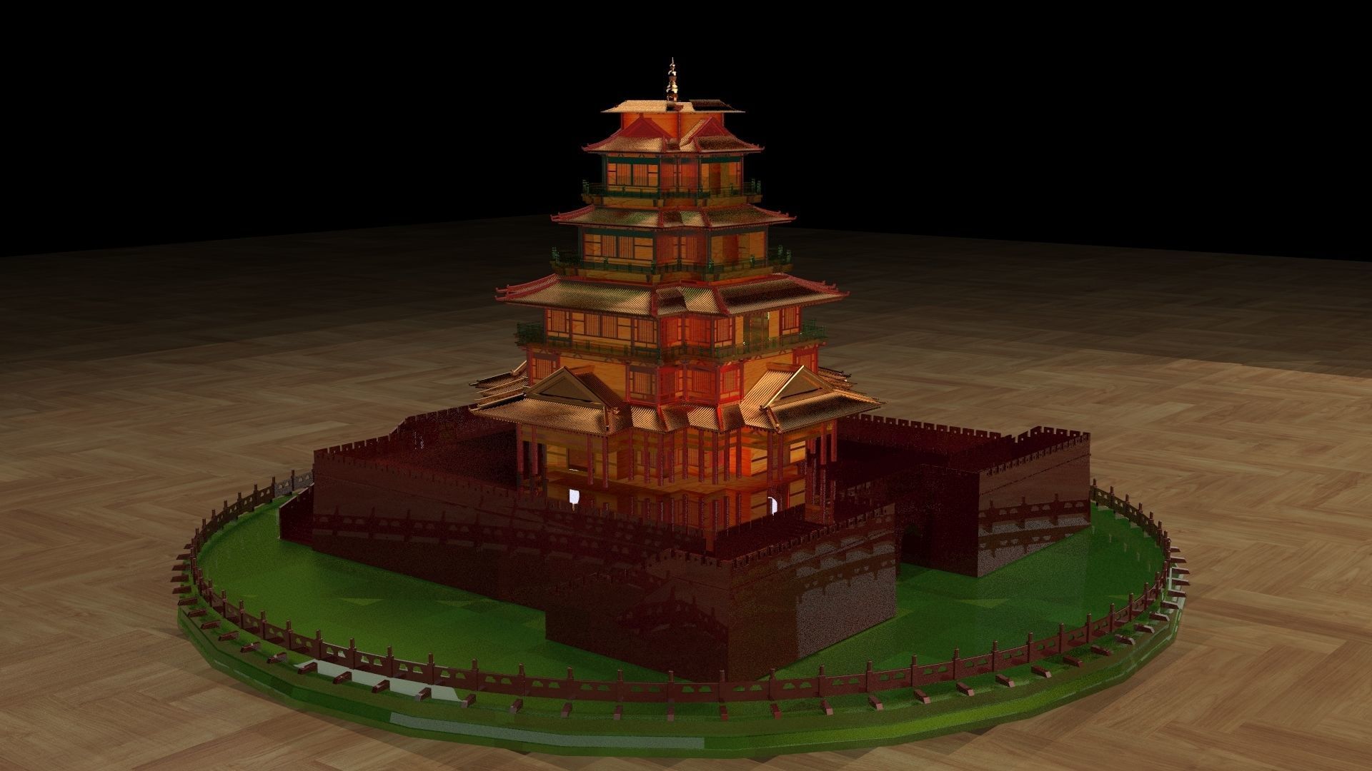 Chinese ancient house  3D model_3