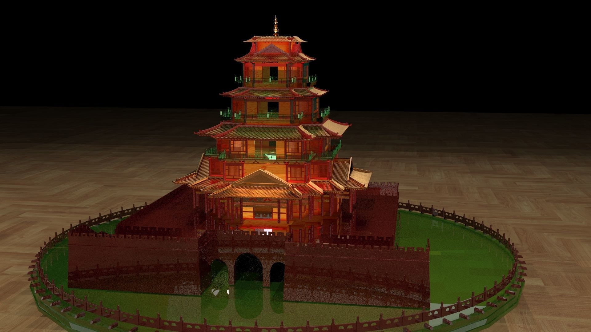 Chinese ancient house  3D model_1