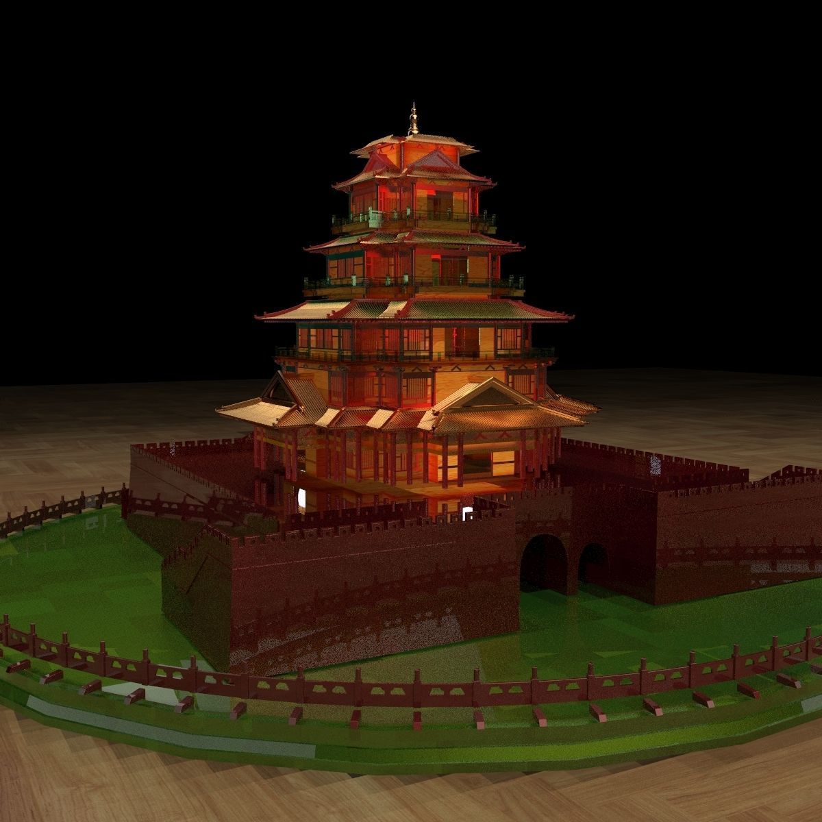 Chinese ancient house  3D model_5
