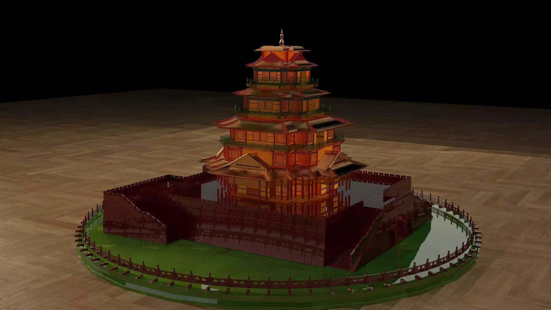 Chinese ancient house  3D model_0