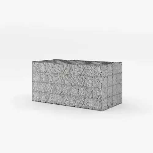 Exterior Gabion - 3D Model of Metal Structure with Stones