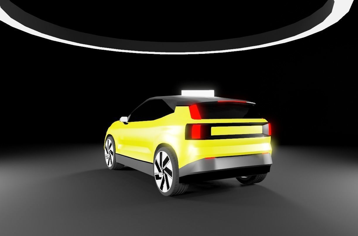 volvo EX30  Low-poly 3D model_6