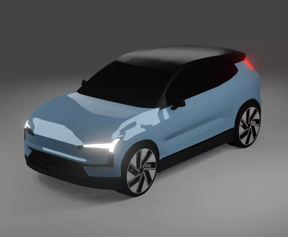 volvo EX30  Low-poly 3D model_0