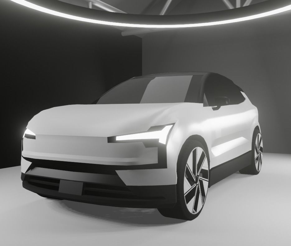 volvo EX30  Low-poly 3D model_1