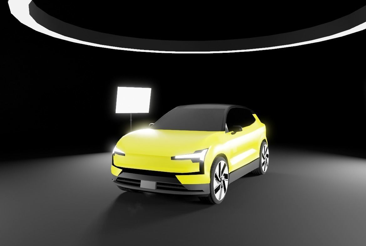 volvo EX30  Low-poly 3D model_5