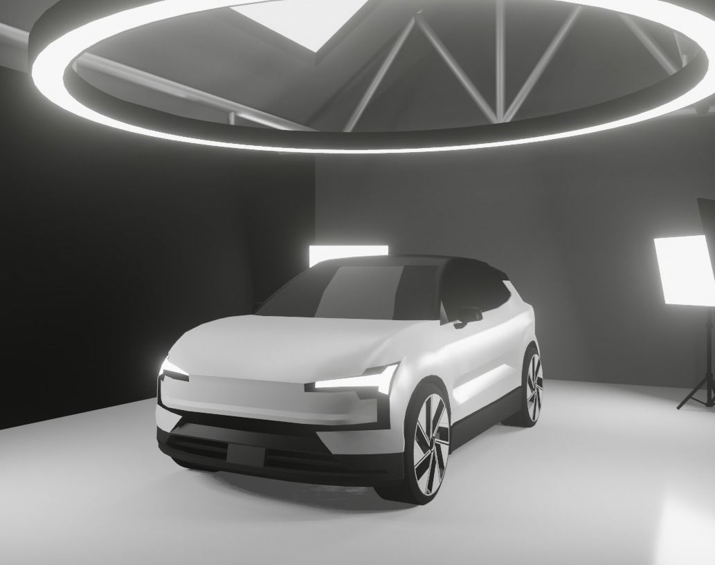 volvo EX30  Low-poly 3D model_2