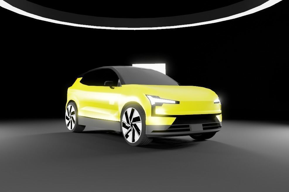 volvo EX30  Low-poly 3D model_4