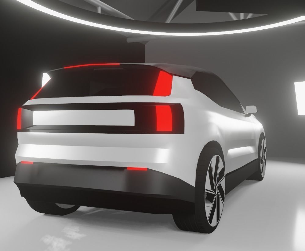 volvo EX30  Low-poly 3D model_3