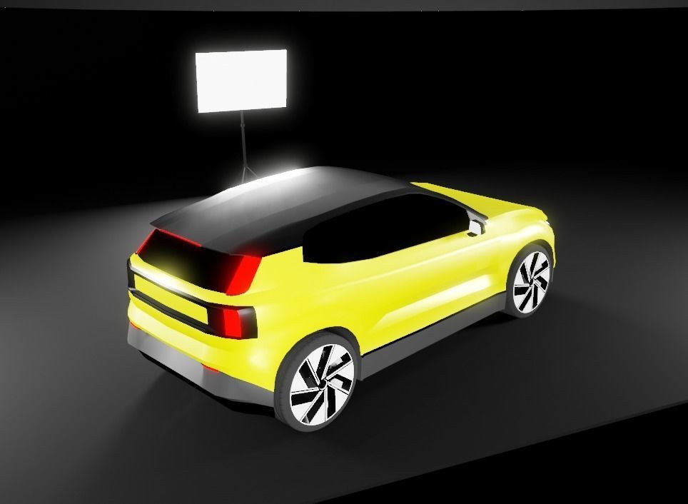 volvo EX30  Low-poly 3D model_8