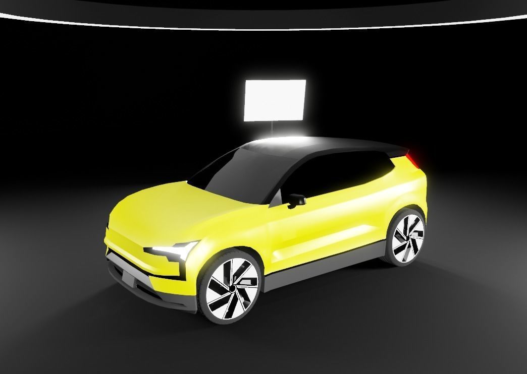 volvo EX30  Low-poly 3D model_7