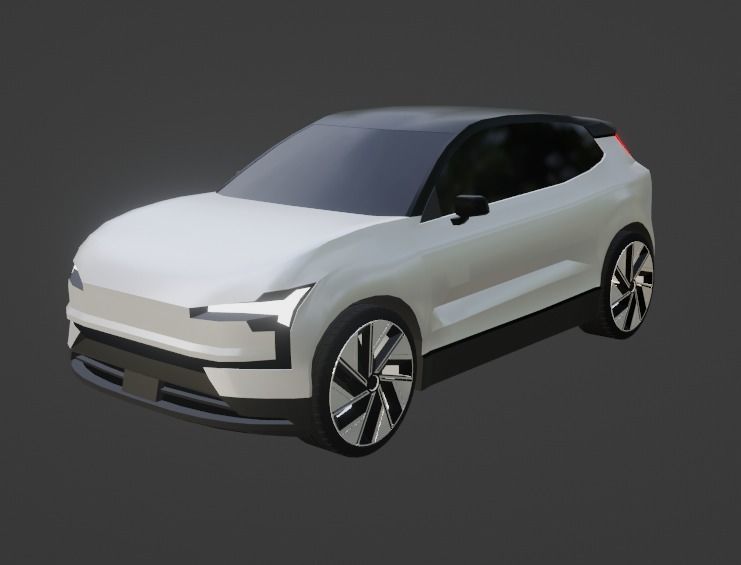 volvo EX30  Low-poly 3D model_13