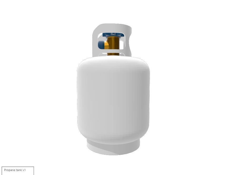 Propane Tank one tenth 3D print model_3