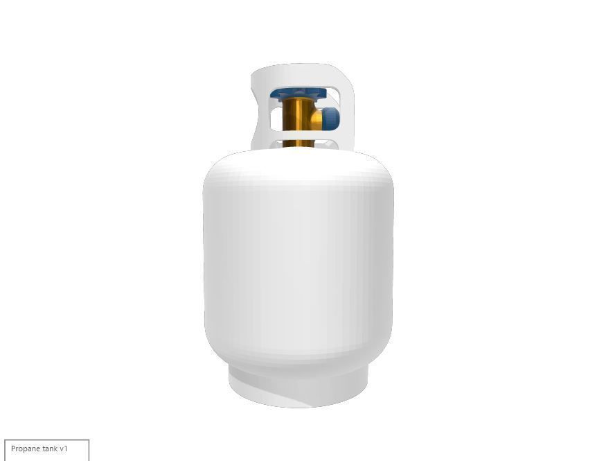 Propane Tank one tenth 3D print model_1