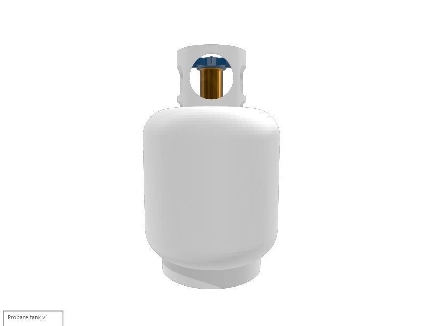 Propane Tank one tenth 3D print model_2