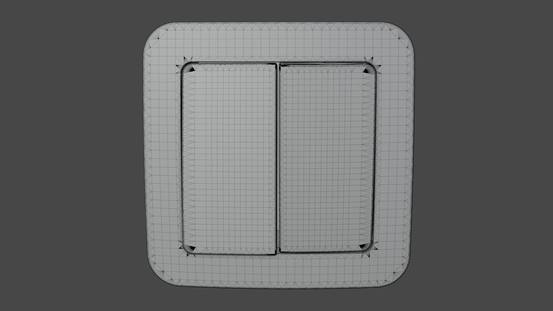 Black sockets and light switch 6 objects collection Low-poly 3D model_14