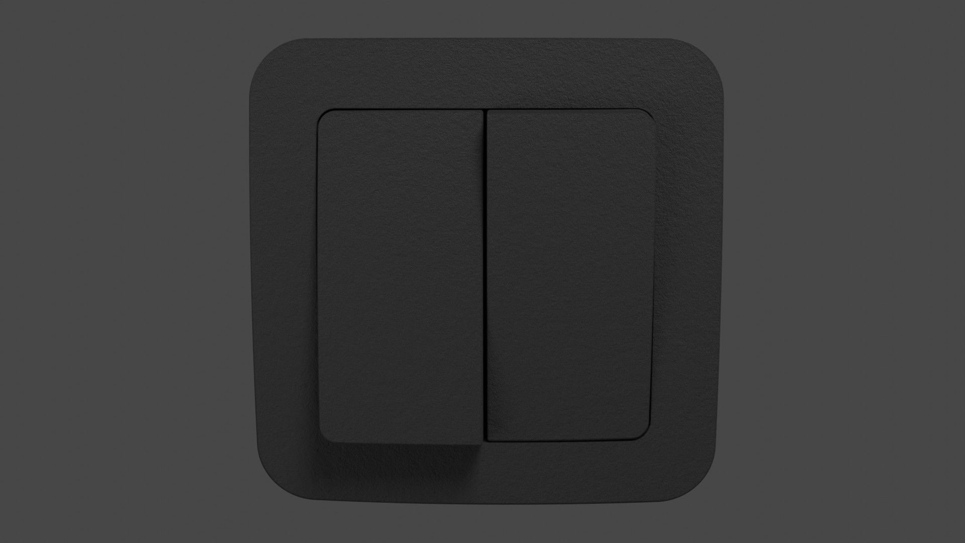 Black sockets and light switch 6 objects collection Low-poly 3D model_12