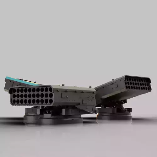 sci-fi missile launcher L-30 3D model