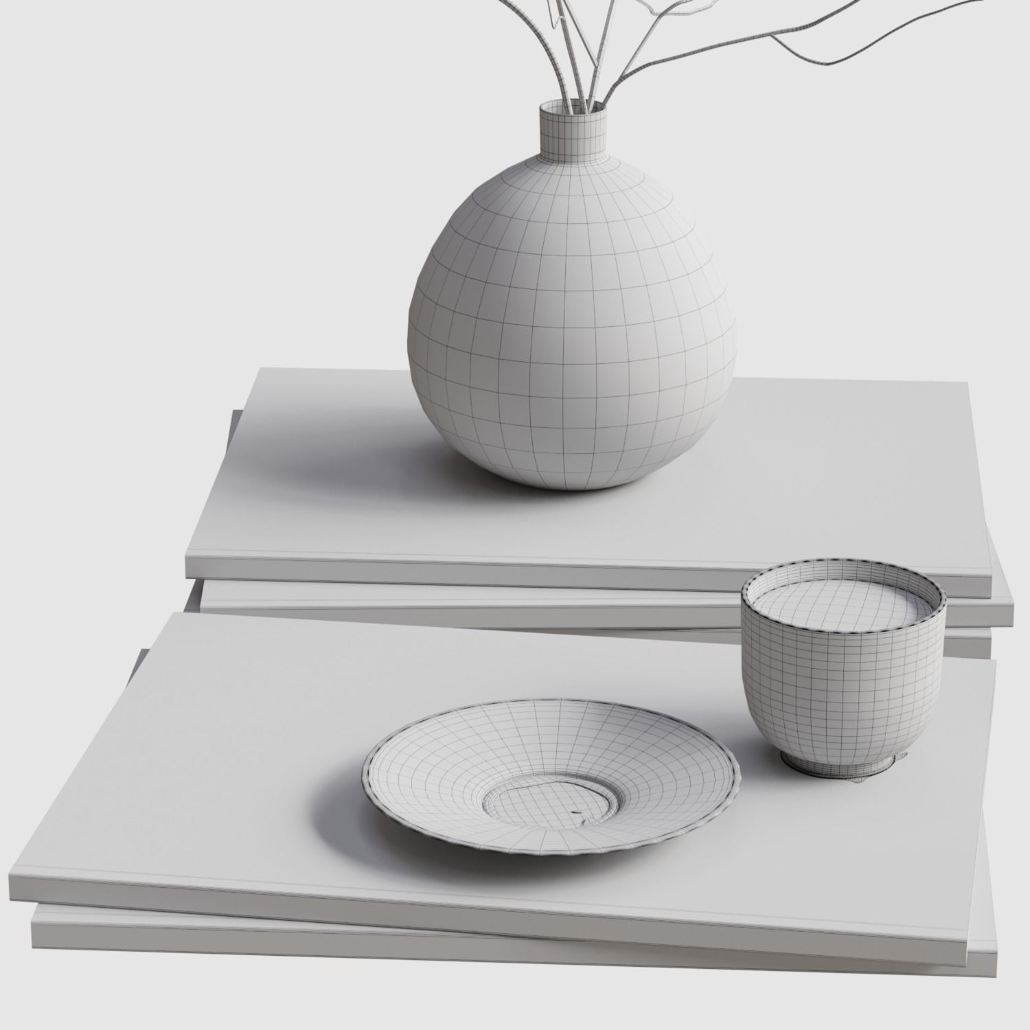 Decorative Set with Kinfolk Magazines 3D model_10