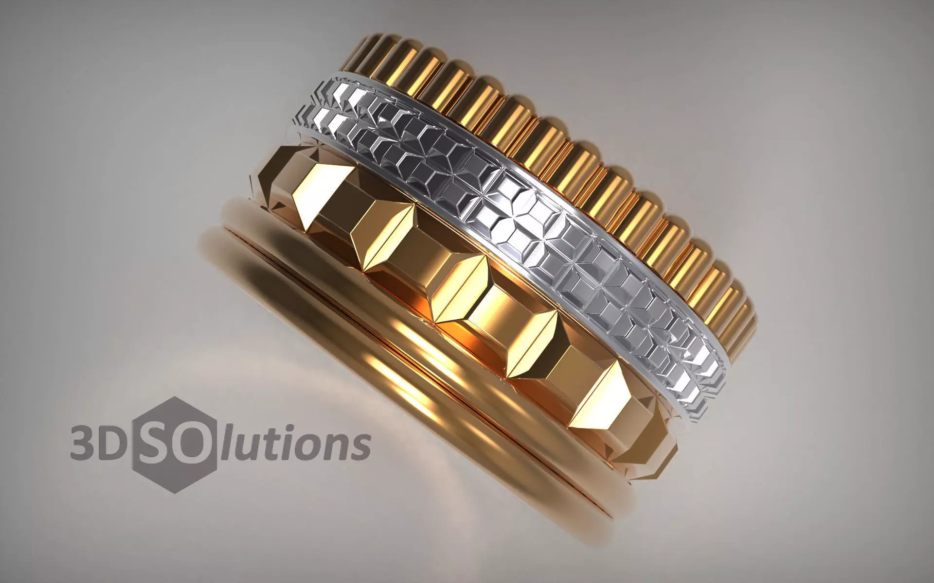Ring with clear geometric details 3D print model