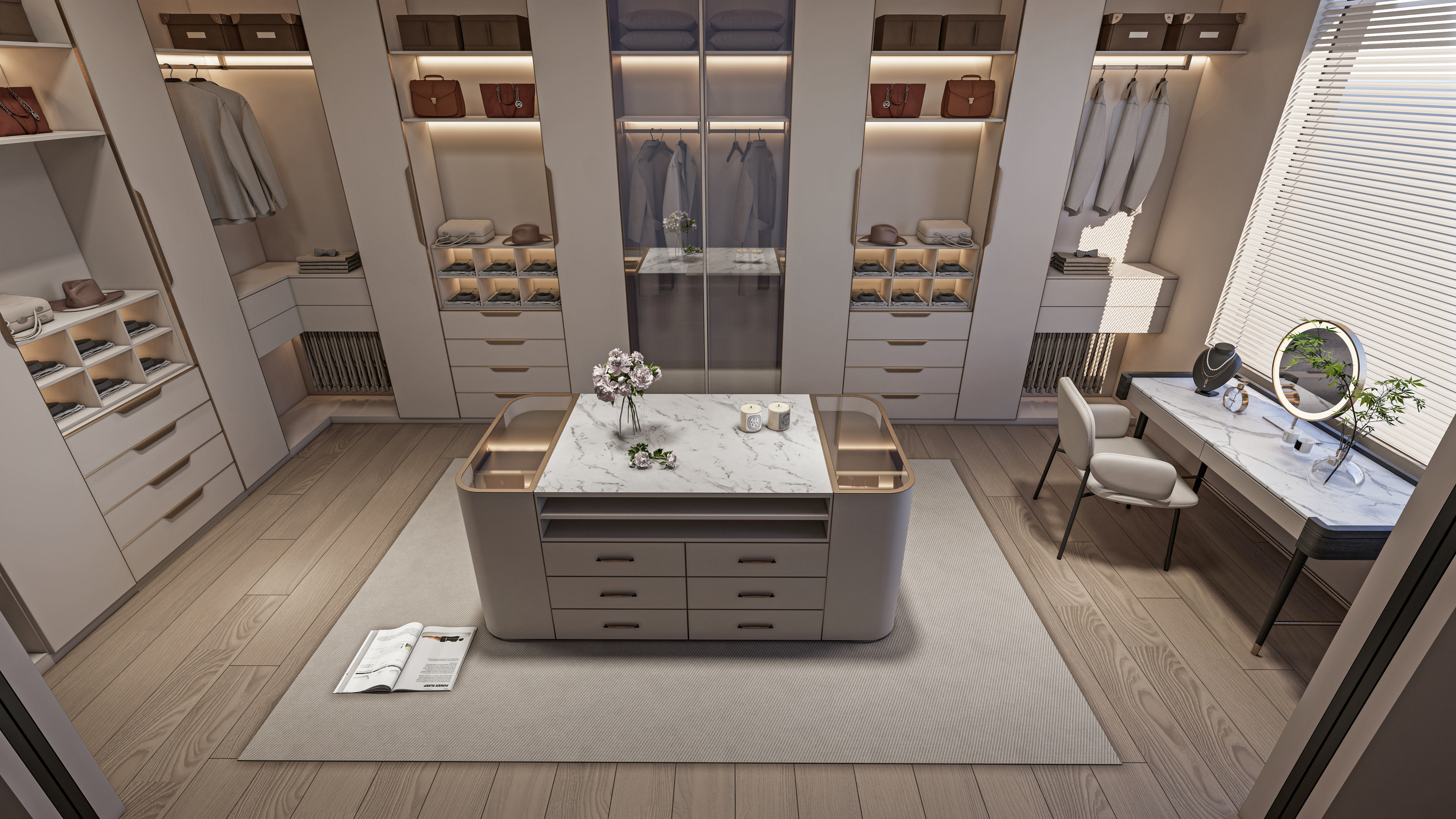 Dressing room  Wardrobe closet full Scene 3D model_5