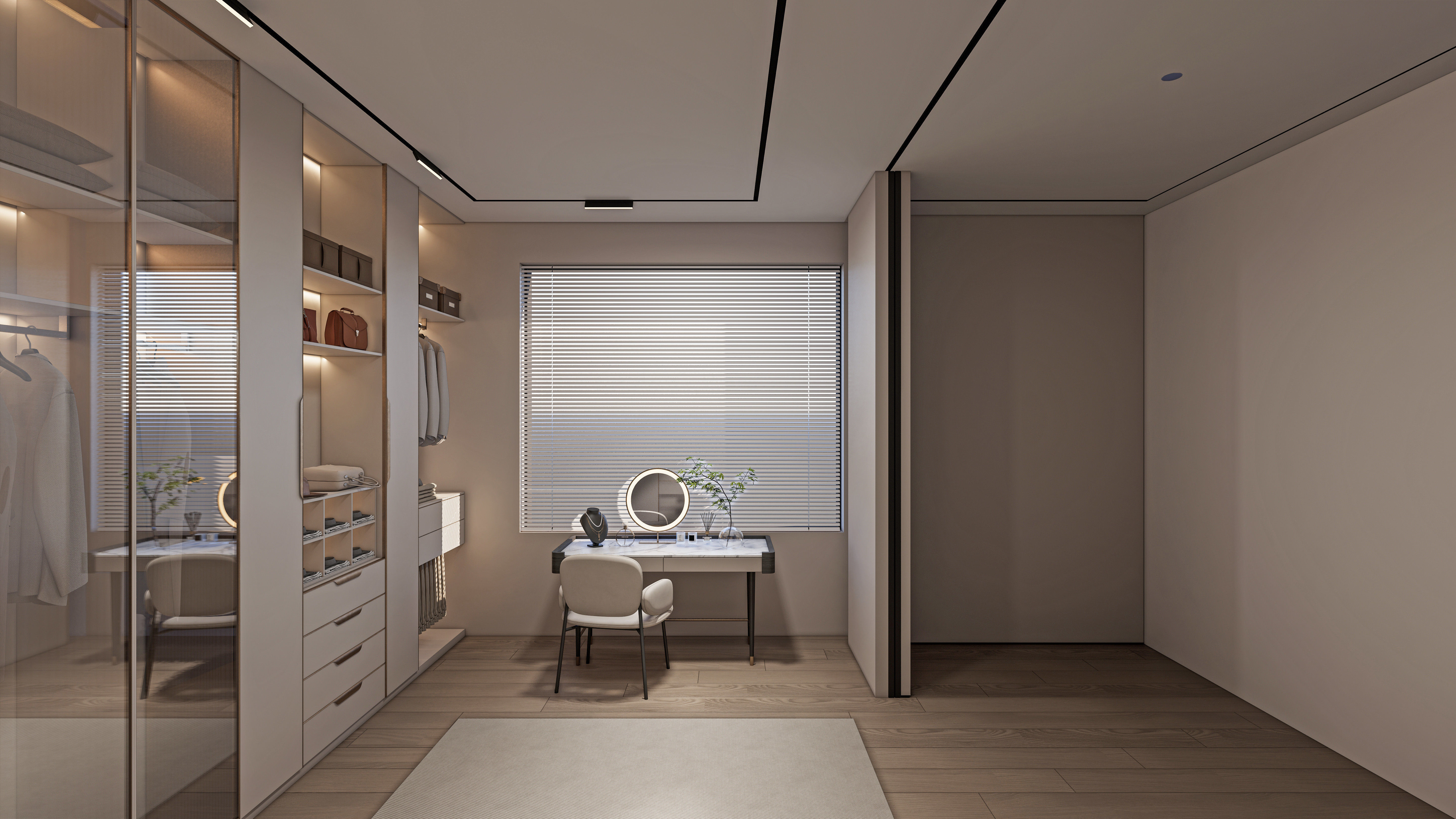 Dressing room  Wardrobe closet full Scene 3D model_10
