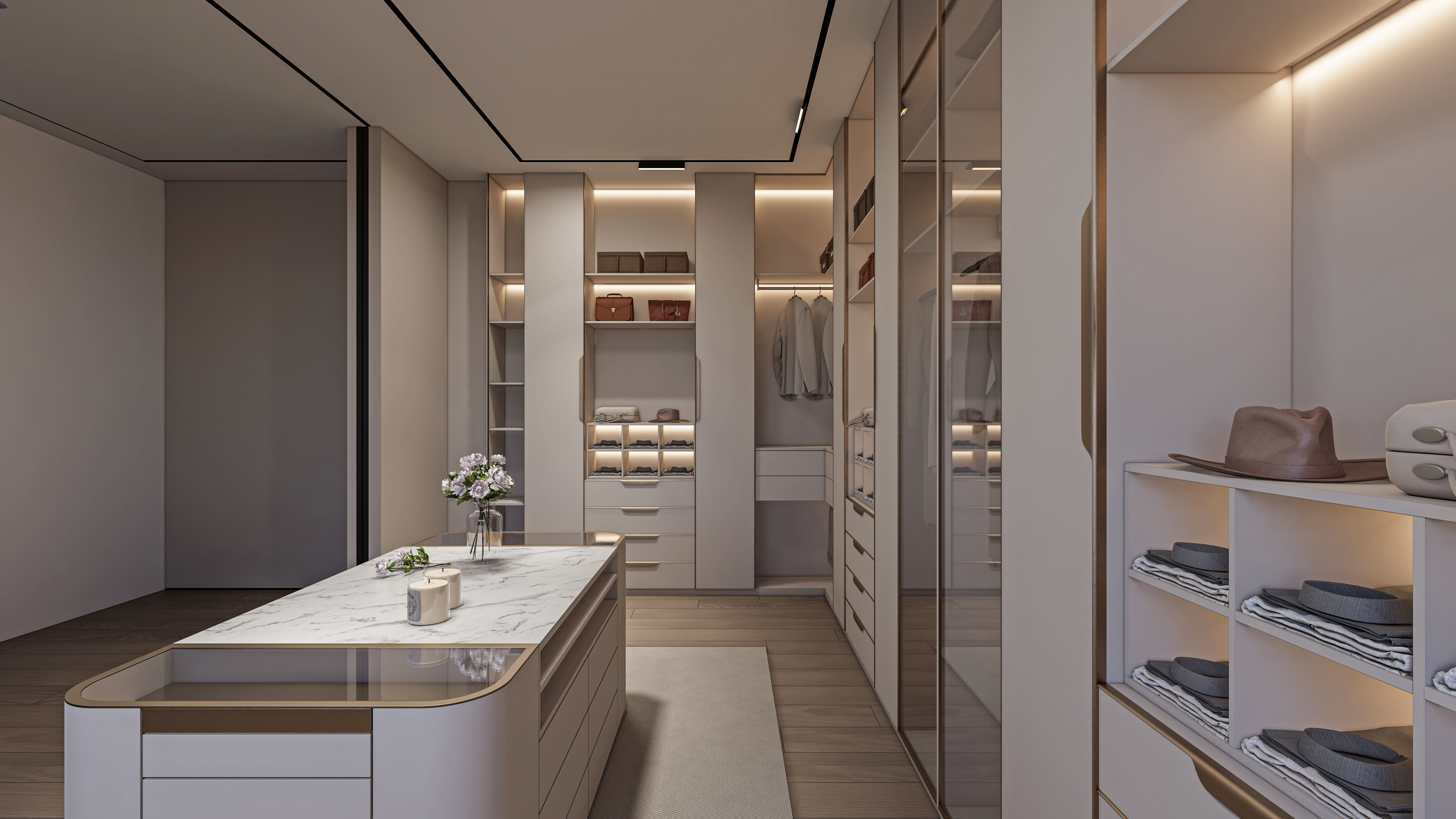 Dressing room  Wardrobe closet full Scene 3D model_6