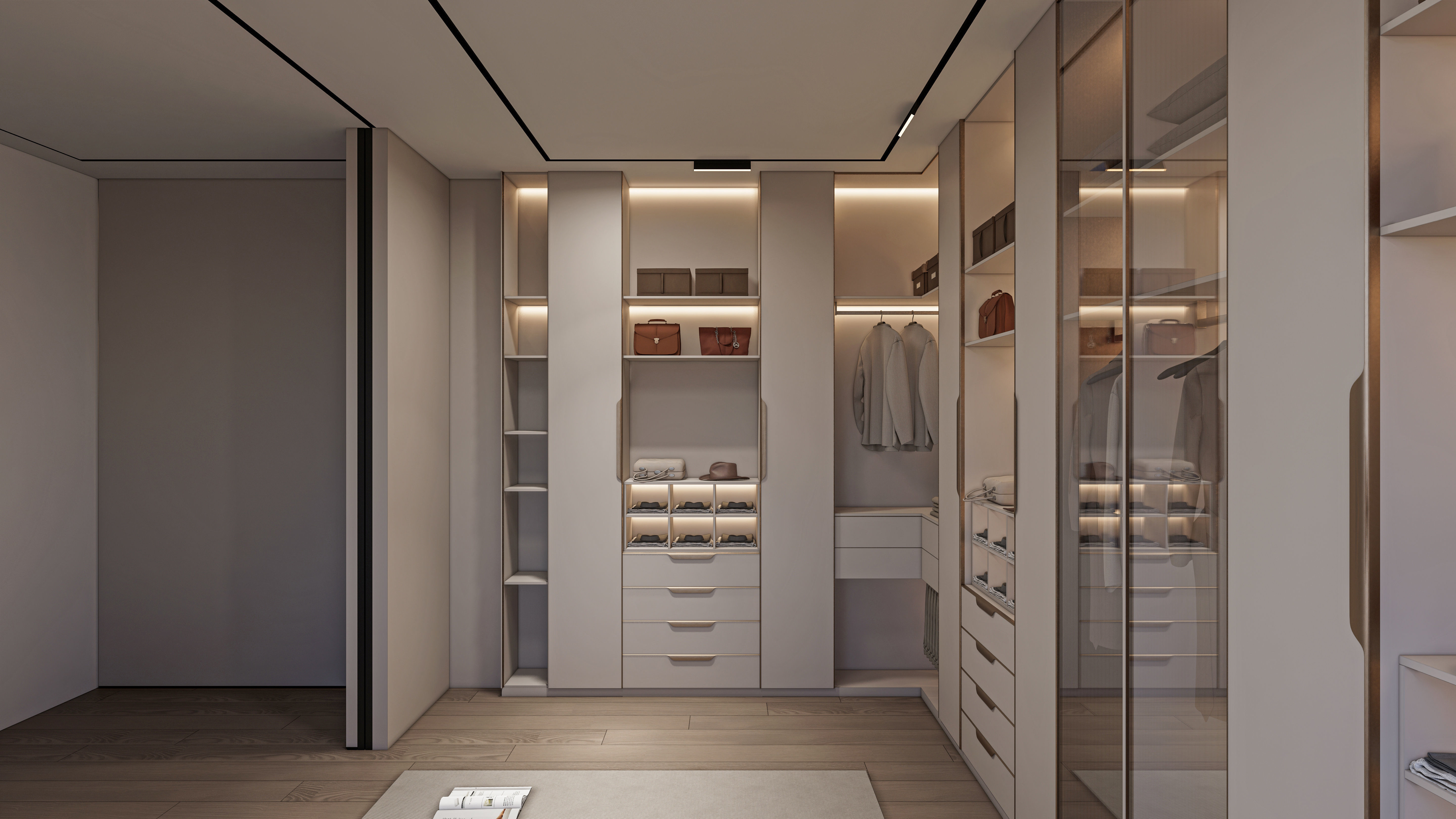 Dressing room  Wardrobe closet full Scene 3D model_11