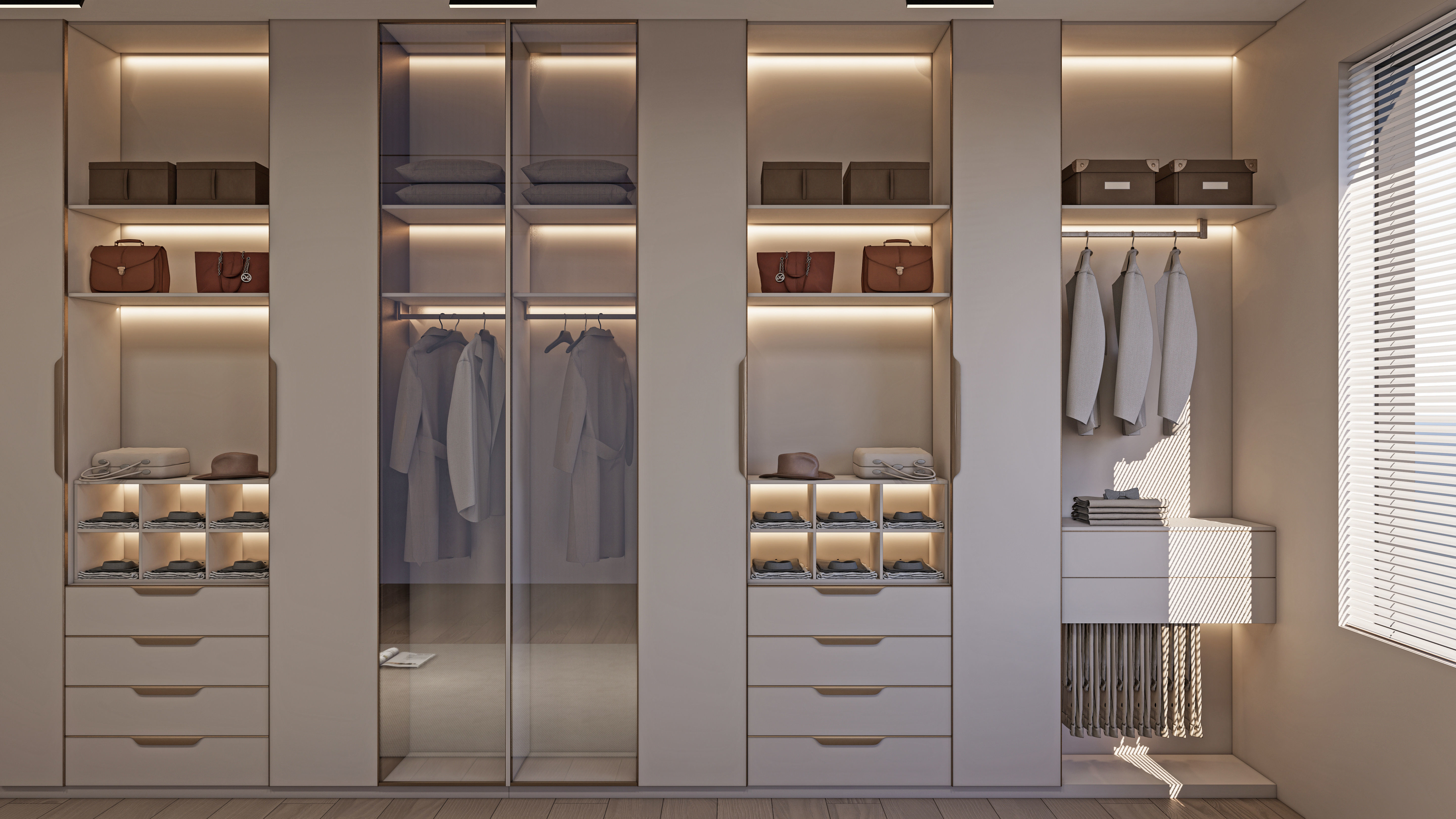 Dressing room  Wardrobe closet full Scene 3D model_3