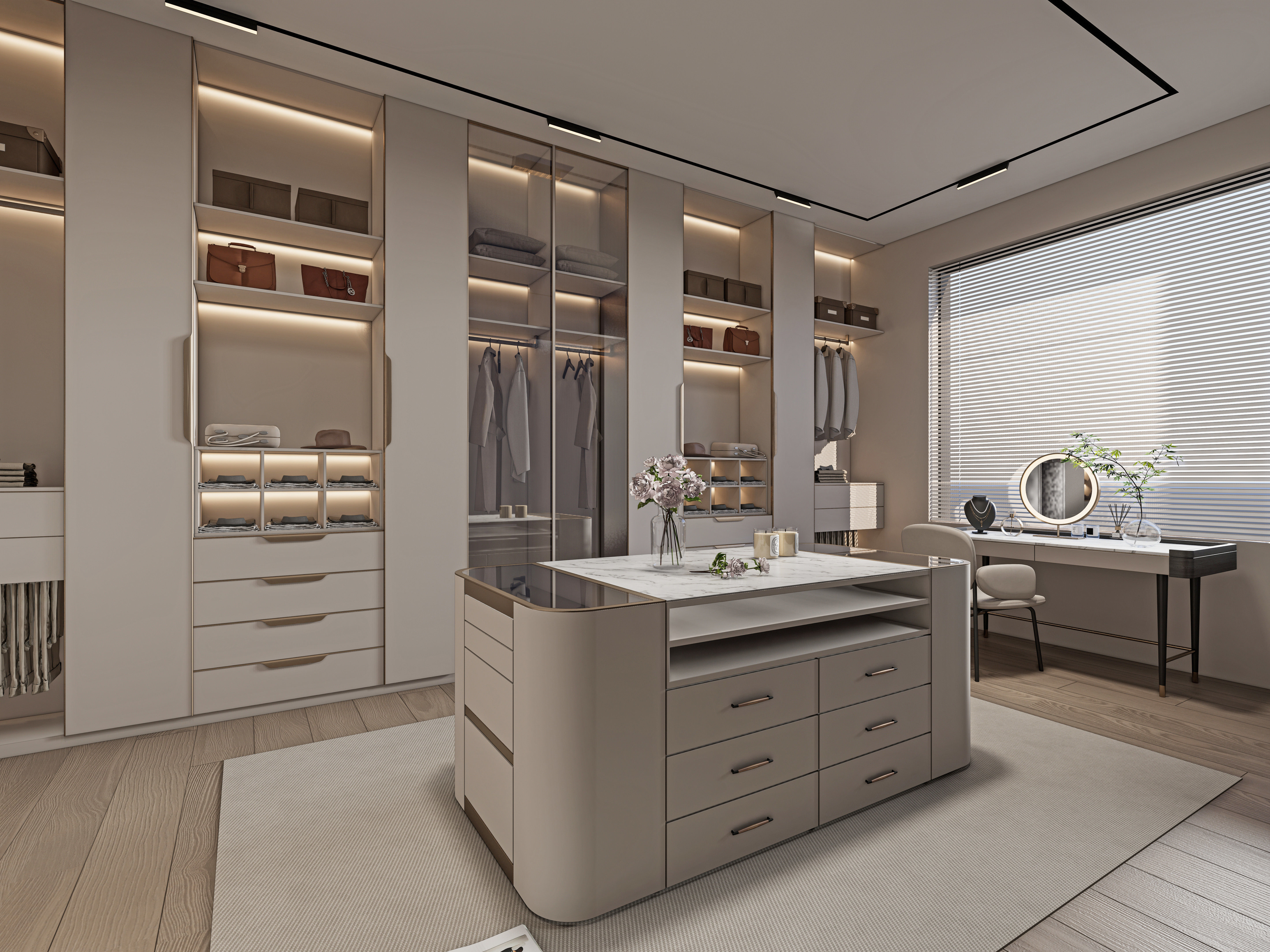 Dressing room  Wardrobe closet full Scene 3D model_22