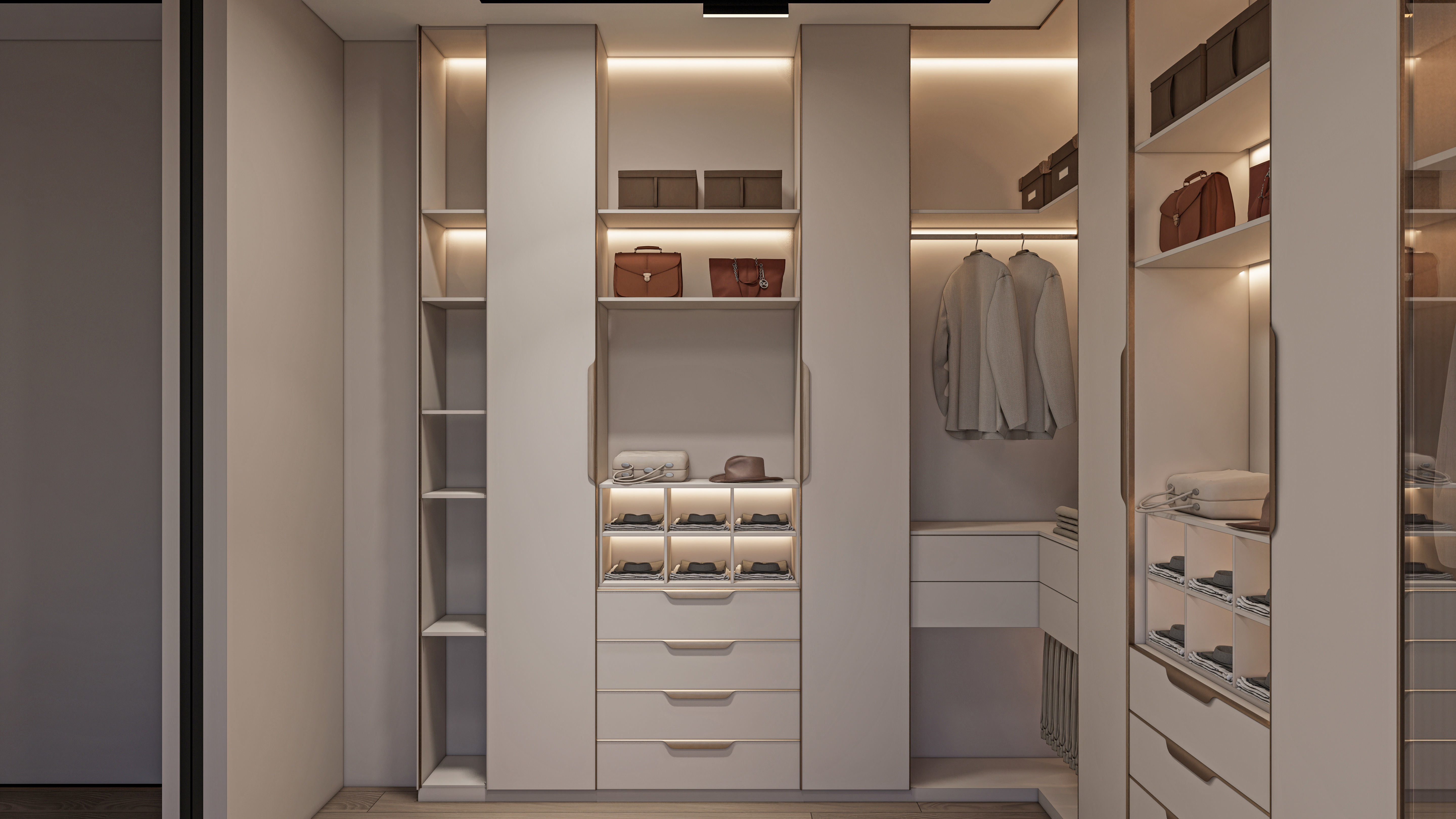 Dressing room  Wardrobe closet full Scene 3D model_19