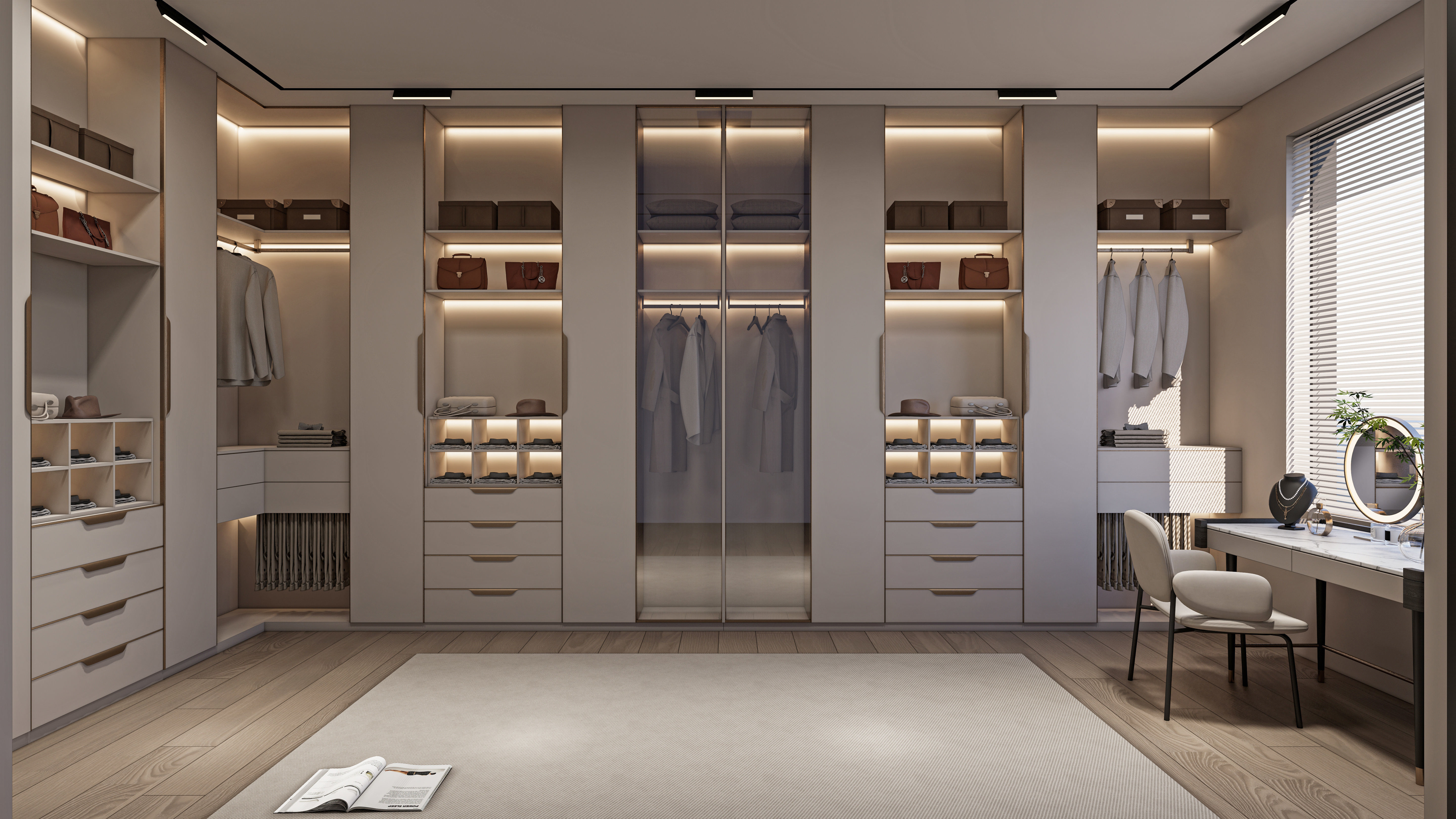 Dressing room  Wardrobe closet full Scene 3D model_15