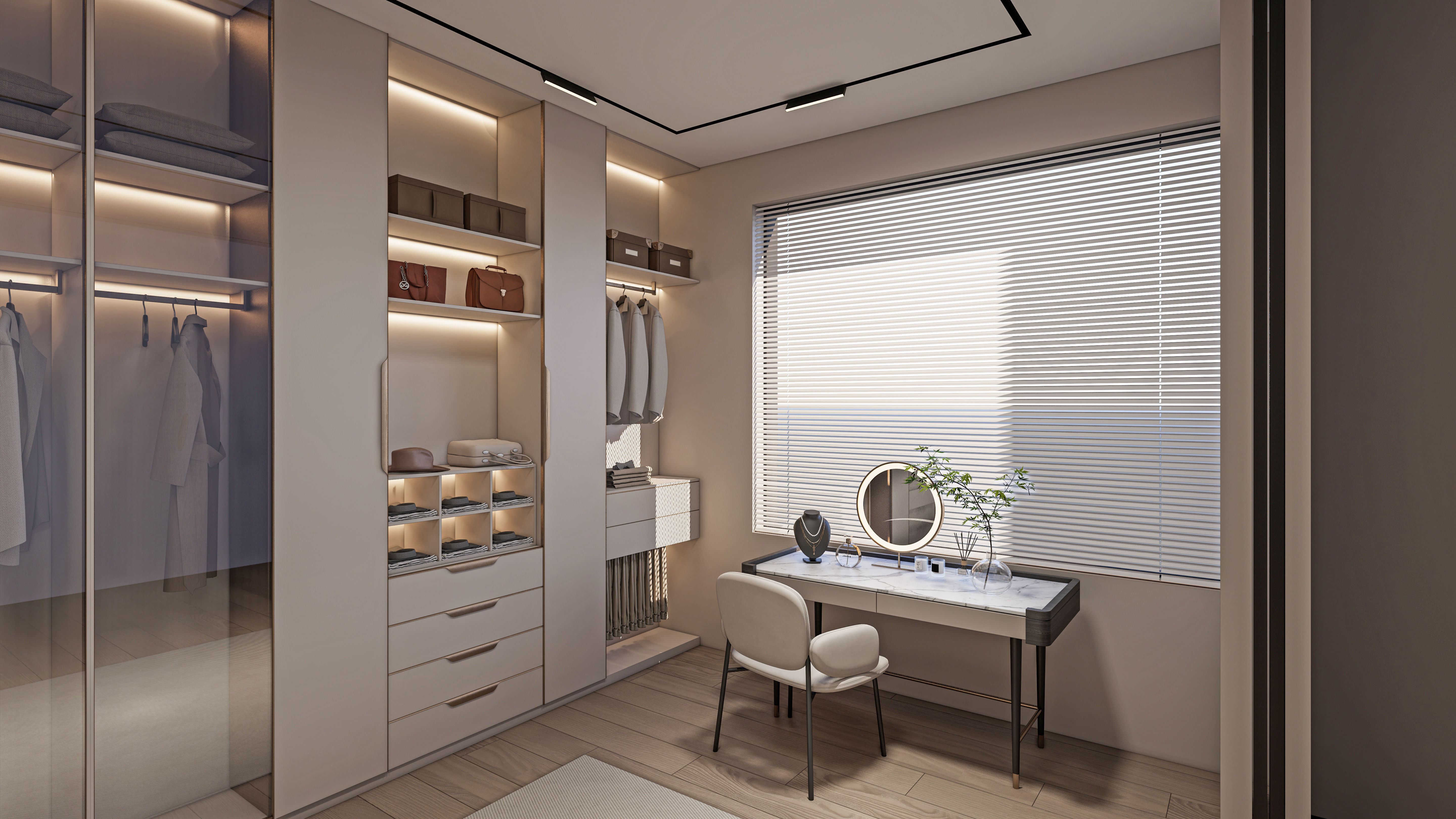 Dressing room  Wardrobe closet full Scene 3D model_16