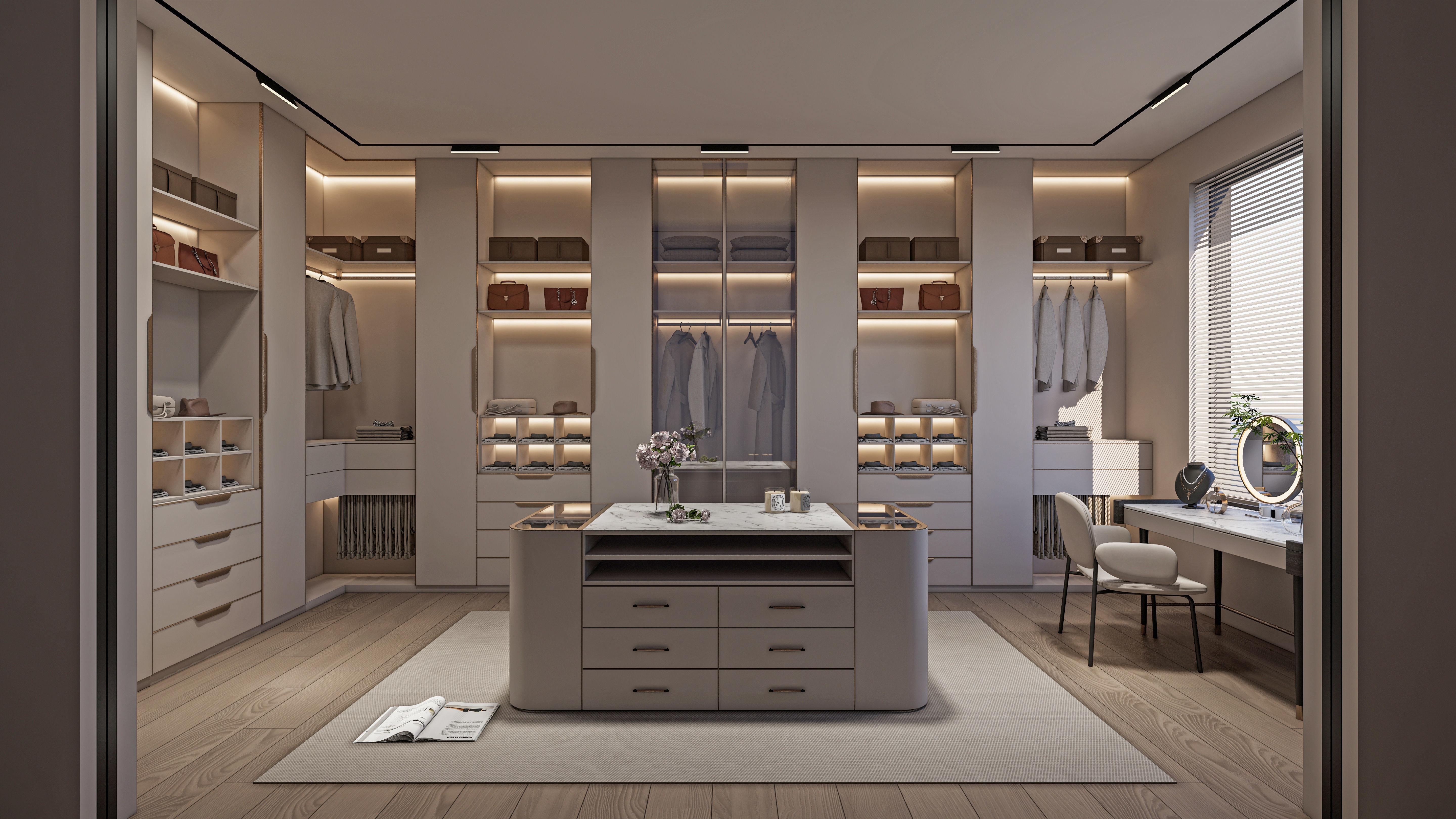 Dressing room  Wardrobe closet full Scene 3D model_14