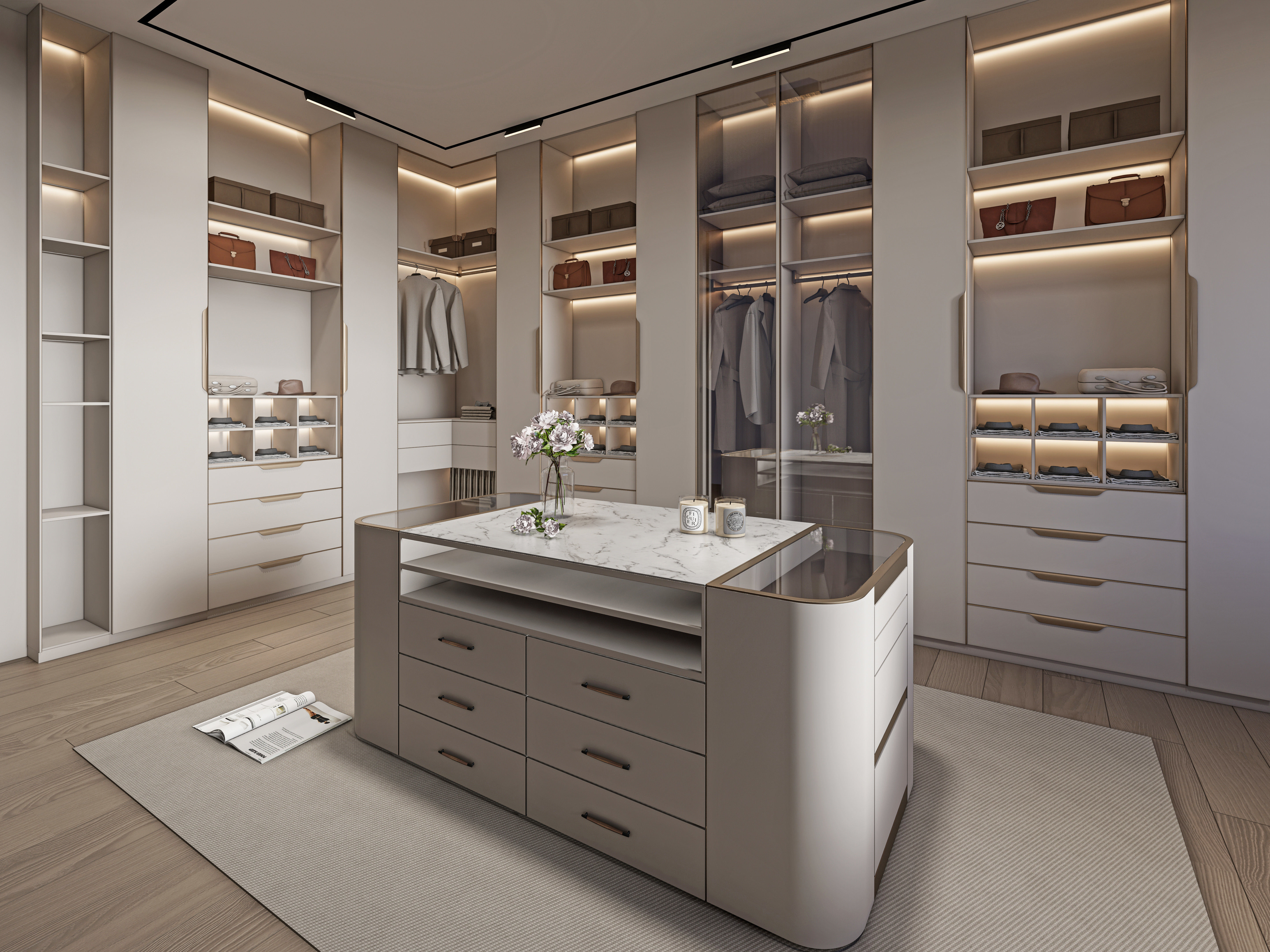 Dressing room  Wardrobe closet full Scene 3D model_20