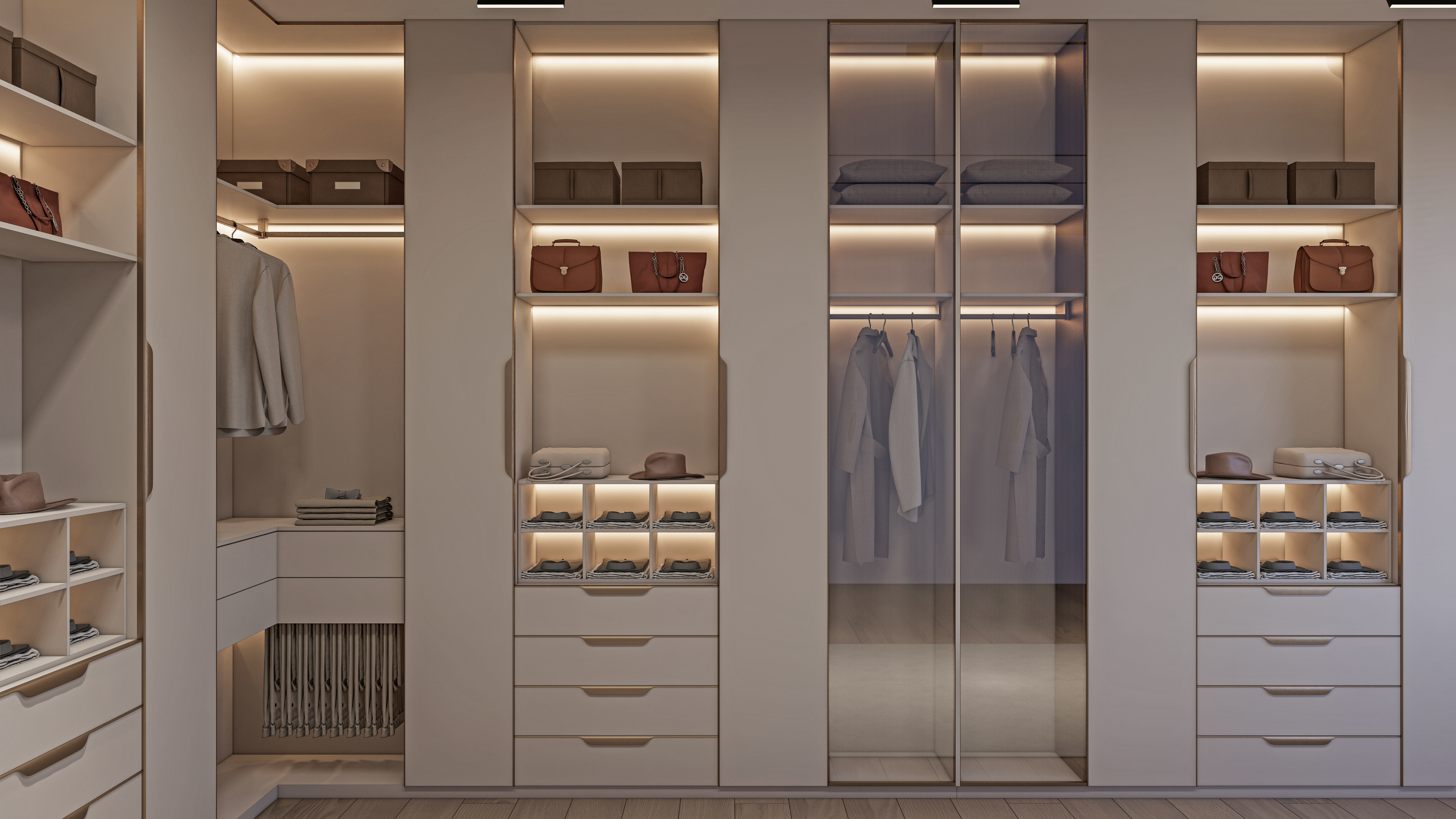 Dressing room  Wardrobe closet full Scene 3D model_12